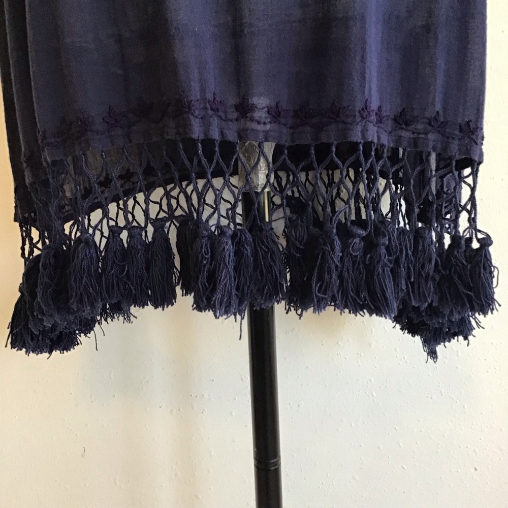 Roller Rabbit Women Elegant Navy Mini Dress XS with Tassels - Picture 8 of 14